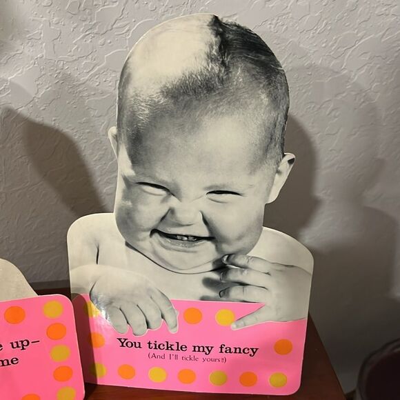 Vintage Baby Photo Signs Cards with Quotes Fantastic Find Set of 4 - Picture 3 of 8